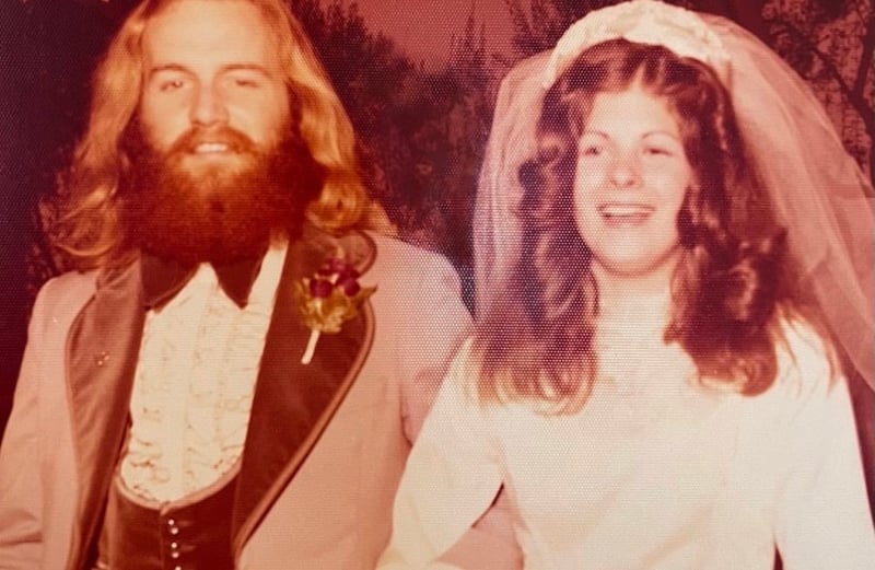 Greg Laurie and Cathe Laurie on their wedding day